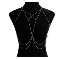 Wholesale Jewelry Simple Style Solid Color Metal Rhinestones Body Chain sku image 7