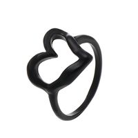 Wholesale Jewelry Simple Style Heart Shape Alloy 14k Gold Plated Hollow Out Open Ring sku image 3