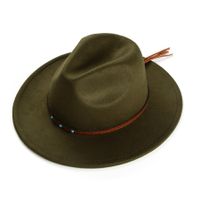 Unisex Vintage Style British Style Streetwear Solid Color Big Eaves Flat Eaves Fedora Hat sku image 1