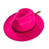 Unisex Vintage Style British Style Streetwear Solid Color Big Eaves Flat Eaves Fedora Hat sku image 6