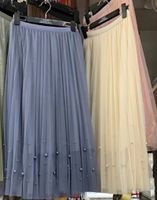 Summer Classic Style Solid Color Polyester Midi Dress Skirts main image 4