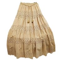 Summer Streetwear Solid Color Cotton Midi Dress Skirts main image 4