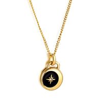 Rétro Géométrique Acier Inoxydable Acier Au Titane Placage Incruster Strass Pendentif sku image 5