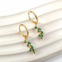 1 Pair Sweet Flower Plating Inlay Stainless Steel Artificial Gemstones Drop Earrings Earrings main image 3