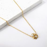 Classic Style Geometric Bow Knot Stainless Steel Plating Inlay Artificial Gemstones Pendant Necklace sku image 4
