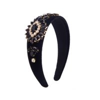 Elegant Luxurious Flower Cloth Inlay Rhinestones Hair Band sku image 3