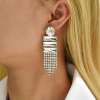 1 Pair Retro Lady Romantic Geometric Inlay Copper Alloy Glass Drop Earrings main image 7