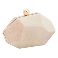 White Champagne Light Green Pu Leather Solid Color Square Evening Bags main image 5