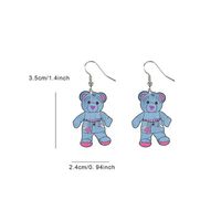 1 Pair Cartoon Style Cartoon Character Doll Heart Shape Printing Arylic Drop Earrings sku image 3