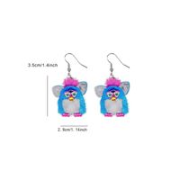 1 Pair Cartoon Style Cartoon Character Doll Heart Shape Printing Arylic Drop Earrings sku image 5