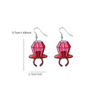 1 Pair Cartoon Style Cartoon Character Doll Heart Shape Printing Arylic Drop Earrings sku image 12