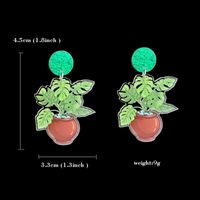 1 Pair Commute Leaf Arylic Drop Earrings sku image 1