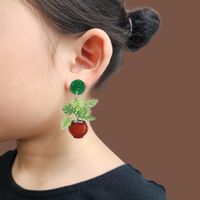 1 Pair Commute Leaf Arylic Drop Earrings main image 1