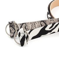 Classic Style Zebra Snakeskin Leopard Pu Leather Alloy Women's Leather Belts main image 2