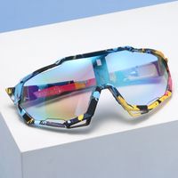 Hawaiian Simple Style Color Block Pc Toad Glasses Full Frame Sports Sunglasses main image 1