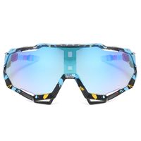 Hawaiian Simple Style Color Block Pc Toad Glasses Full Frame Sports Sunglasses main image 4