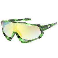 Hawaiian Simple Style Color Block Pc Toad Glasses Full Frame Sports Sunglasses sku image 3