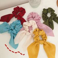 Simple Style Commute Solid Color Cloth Handmade Pleated Hair Tie main image 1