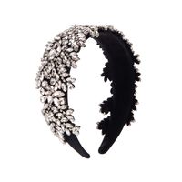 Luxurious Geometric Cloth Inlay Rhinestones Hair Band sku image 2