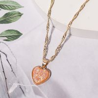 1 Piece Simple Style Heart Shape Alloy Plating Women's Pendant Necklace sku image 9