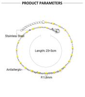 Fashion Round Stainless Steel Women's Anklet sku image 3