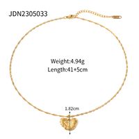 Wholesale Jewelry Elegant Retro Ginkgo Leaf 304 Stainless Steel Imitation Pearl Plating Earrings Necklace sku image 1