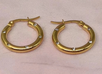 1 Pair Streetwear Solid Color Plating Titanium Steel Hoop Earrings sku image 2