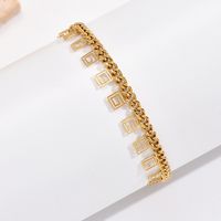 Modern Style Geometric Solid Color 304 Stainless Steel 14K Gold Plated Bracelets In Bulk main image 3