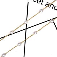 Streetwear Solid Color Imitation Pearl Women's Glasses Chain main image 5