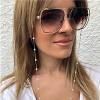 Streetwear Solid Color Imitation Pearl Women's Glasses Chain main image 1