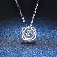 Elegant Heart Shape Sterling Silver Plating Inlay Zircon Pendant Necklace main image 1