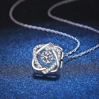 Elegant Herzform Sterling Silber Überzug Inlay Zirkon Halskette Mit Anhänger main image 3