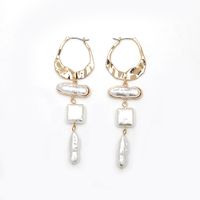 1 Pair Vacation Water Droplets Inlay Alloy Artificial Pearls Drop Earrings main image 5