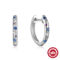 1 Pair Elegant Streetwear Heart Shape Inlay Sterling Silver Zircon Earrings sku image 5