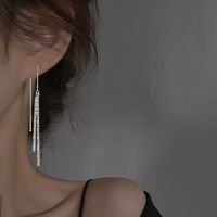 1 Pair Classic Style Geometric Inlay Sterling Silver Artificial Gemstones Drop Earrings sku image 3