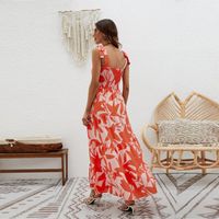 Women's Sheath Dress Simple Style Collarless Printing Sleeveless Solid Color Maxi Long Dress Daily main image 4