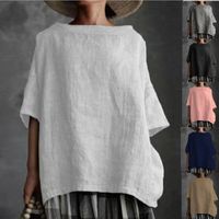 Women's T-shirt Short Sleeve T-shirts Patchwork Vacation Solid Color main image 1