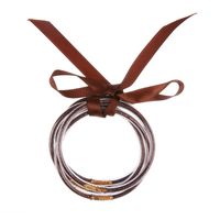 Simple Style Classic Style Round Bow Knot Silica Gel Unisex Buddhist Bangle sku image 10