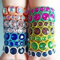 Ig Style Round Alloy Inlay Glass Women's Bracelets main image 1