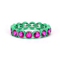 Ig Style Round Alloy Inlay Glass Women's Bracelets main image 5