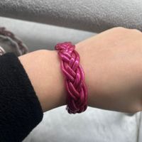 Simple Style Solid Color Silica Gel Braid Unisex Wristband sku image 3