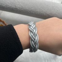 Simple Style Solid Color Silica Gel Braid Unisex Wristband sku image 1