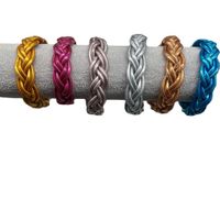 Simple Style Solid Color Silica Gel Braid Unisex Wristband main image 6