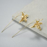 1 Pair Elegant Glam Tassel Flower Plating Sterling Silver Drop Earrings main image 2