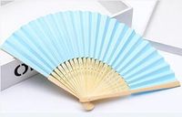 Simple Single-sided Solid Color Candy Color Diy Paper Fan 1 Pieces sku image 2