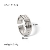 Ig Style Simple Style Heart Shape Solid Color Snake Stainless Steel Plating Hollow Out Open Ring sku image 17