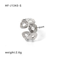 Ig Style Simple Style Heart Shape Solid Color Snake Stainless Steel Plating Hollow Out Open Ring sku image 11