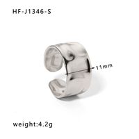 Ig Style Simple Style Heart Shape Solid Color Snake Stainless Steel Plating Hollow Out Open Ring sku image 20