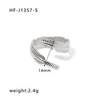 Ig Style Simple Style Heart Shape Solid Color Snake Stainless Steel Plating Hollow Out Open Ring sku image 15