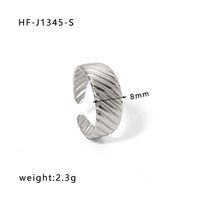 Ig Style Simple Style Heart Shape Solid Color Snake Stainless Steel Plating Hollow Out Open Ring sku image 12